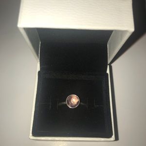 Pandora blush droplet ring